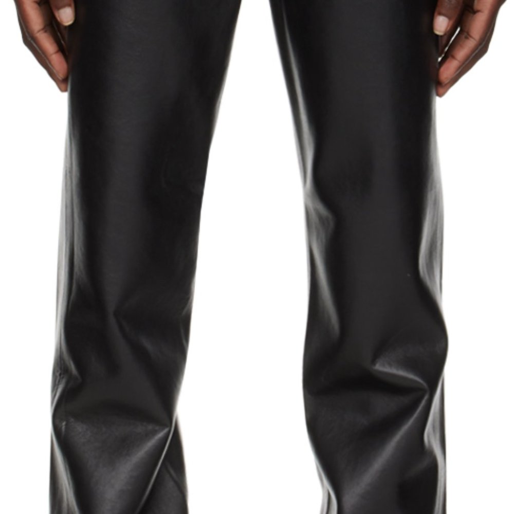 AGOLDE Crisscross Recycled Leather Pants - Picture 2 of 6